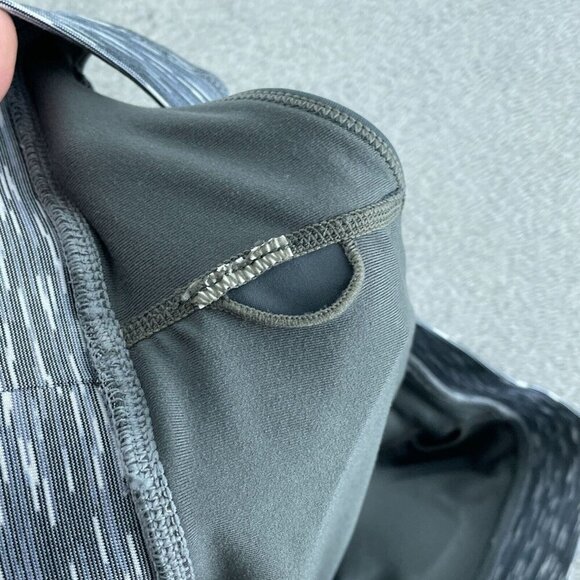 Zyia Gray & White Patterned Strappy Sports Bra no size tag 3422 - Picture 3 of 7